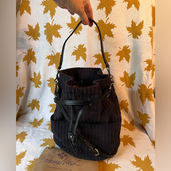 Patrizia Nash velvet corduroy sack bag crossbody - Picture 9 of 13